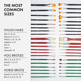 ARTIFY 41 Pieces Long Handle Paint Brushes, Expert Series, Hog Bristle, Horse Hair and Nylon Hairs Art Set Includes a Carrying Canvas Roll, for ARTIFY art supplies