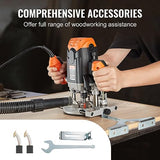 VEVOR Plunge Router, 3-1/4 HP, 120V, 12000-23000 RPM Variable Speed, Electronic Plunge Base Router, Plunge Woodworking Router Kit with Carry Case, VEVOR