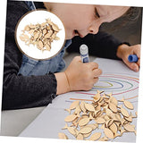 NOLITOY 100 Pcs Wooden Solid Fish Wooden Fish Cutouts Unfinished Wooden Chips Fish Unfinished Wood Decked Pendants Ocean Decor DIY Graffiti Wooden NOLITOY