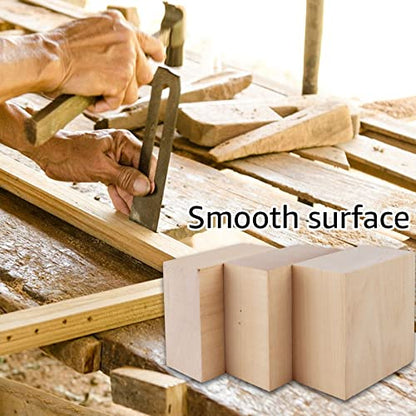 4 PCS Basswood Carving Blocks 4 X 4 X 2 inch Bass Wood for Wood Carving Whittling Wood Carving Blocks Wood Blocks for Carving Unfinished Wood Blocks