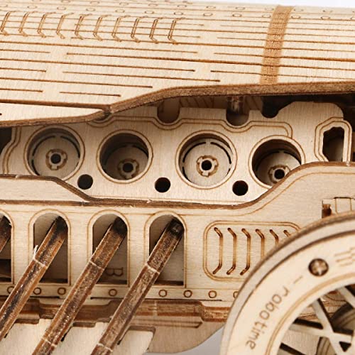 3D Wooden Mechanical Car Model Puzzle by ROKR - DIY Self-Assembly Vehicle Kit for All Ages ROKR