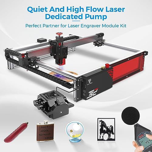 OUYZGIA Air Assist Pump for Laser Engraver Cutter, Air Assist Set for A5  Pro Twotrees TTS-55 TTS-25 TS2 S6 Pro S9 Master 2 Pro S2 SF LE400 Pro  Reizer