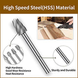 20Pc HSS Router Carbide Engraving Bits and Router Bit Set with 1/8"(3mm) Shank for Power Rotary Tools Accessories for DIY Woodworking, Carving, YURINWOO