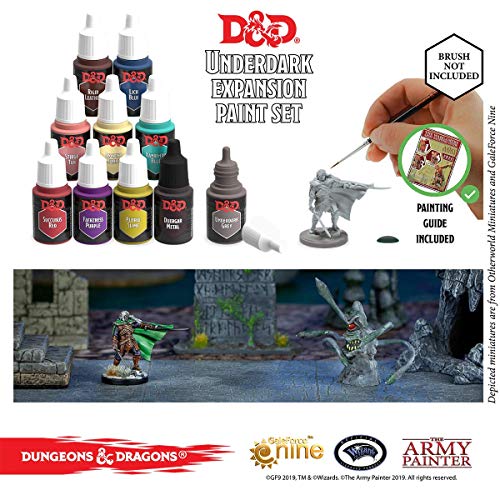 The Army Painter Dungeons and Dragons Nolzur’s Marvelous Pigments Underdark Paint Set, 10 Acrylic Paints Roleplaying, Boardgames, Wargames Miniature The Army Painter