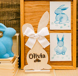 Large Wood Bunny Cutout 16-inch x 7-3/4-inch, Pack of 3 Unfinished Wood Cutout to Paint for Easter Crafts Spring Decorations, Year-Round Crafts, and Woodpeckers