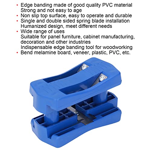 Edge Banding Trimmer Machine Kit, Edge Band Cutter Manual Trimming Woodworking Tool for Bend Melamine Board, Veneer, Plastic, PVC Hilitand