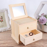 EXCEART 3- Tier Wooden Jewelry Storage Box is a practical and beautiful decoration for your home. EXCEART