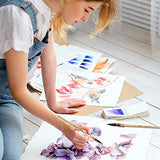 Professional Watercolor Squirrel Hair Paint Brushes by DUGATO, Mop Round Fine Tip Detail Paintbrush Set for Art Painting, Gouache, Fine Detailing, DUGATO