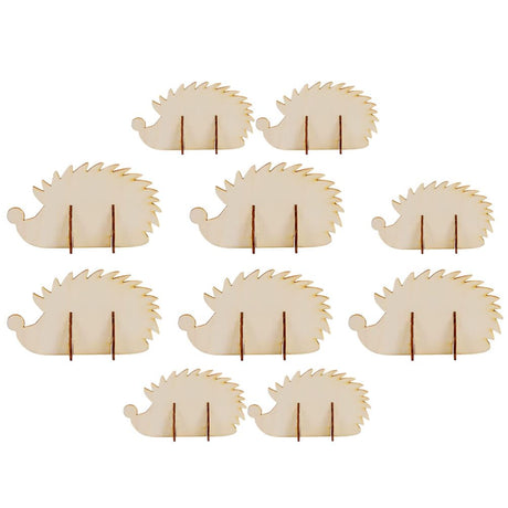 Abaodam Unfinished Wood Hedgehog Cutouts DIY Blank Woodland Forest Animal Wood Slices for Christmas Party Favor Supplies Gifts Abaodam