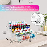 ARFETIGO 6 Layer Acrylic Paint Organizer&Paint Brush Holder Snap-on Design Easy Assembly Paint Storage Rack for Acrylic Craft Hobby Miniature Model ARFETIGO