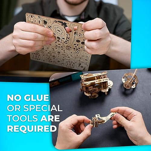 UGEARS Steampunk Submarine - Ugears Wooden 3D Puzzles for Adults - Mechanical Wood Model - Brain Teaser Unique Puzzles - Educational and Creative UGEARS