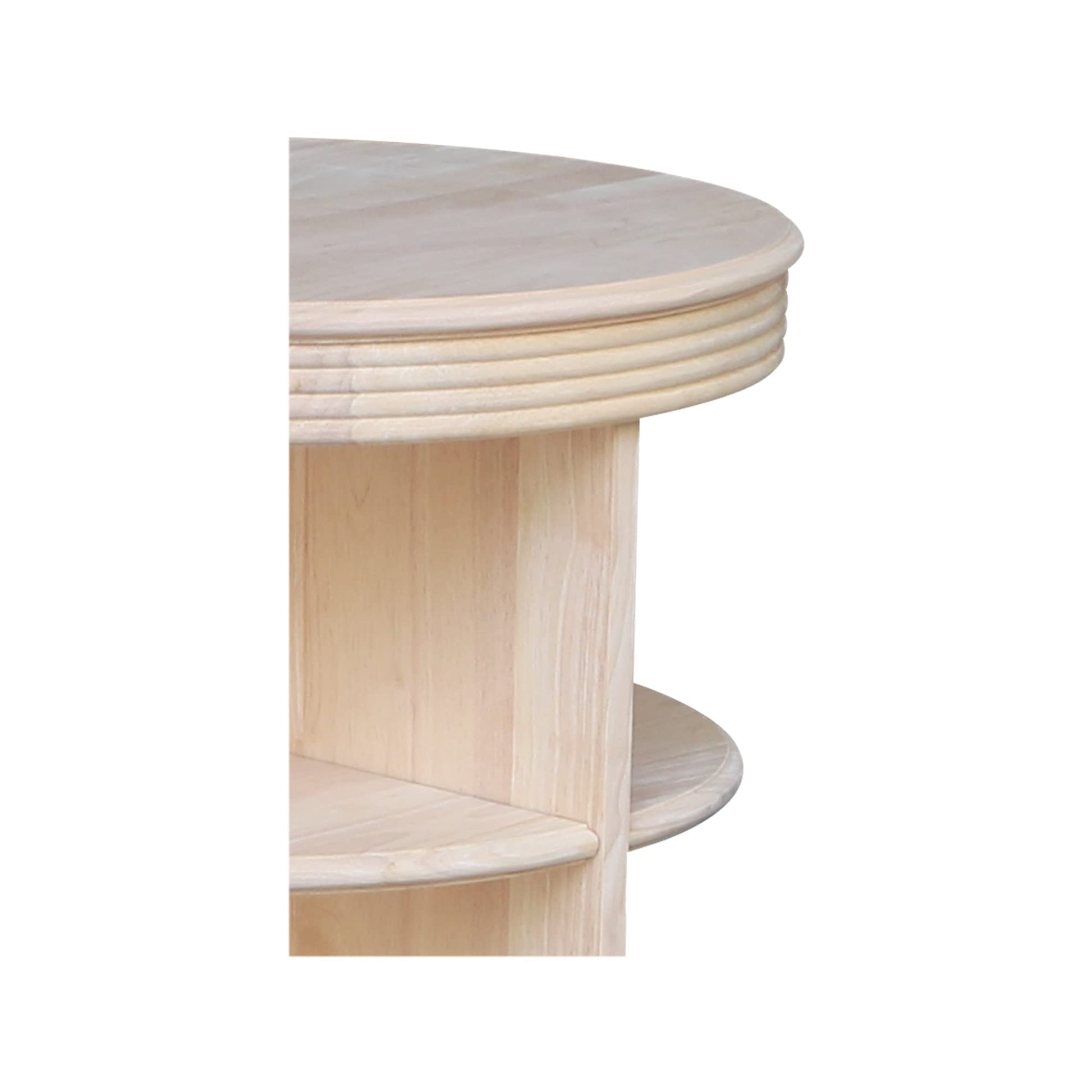 IC International Concepts End Table, Unfinished - WoodArtSupply