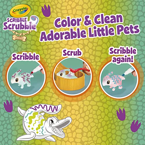 Crayola Scribble Scrubbie Pets Dinosaur Waterslide, Dinosaur Toys for Kids, Pet Grooming Set, Holiday Gifts for Kids, Ages 3+ Crayola