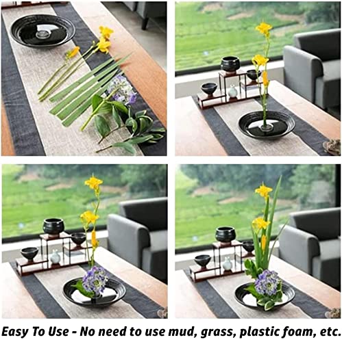 4/Set Flower Frog Flower Arrangement Taiwan Floral Frogs Japanese Ikebana Kenzan Tools 2-in-1 Pin Frogs Straightening Tool Flower Holder (1.02inch, Eggone