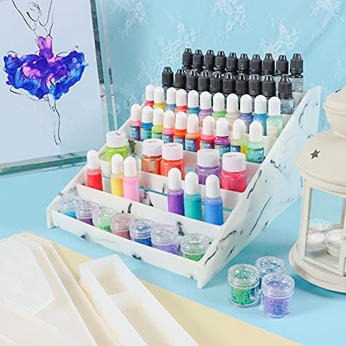 Display Organizer Rack Epoxy Resin Silicone Molds Set for Lipstick Makeup Nail Polish Pigment Jewelry FUNSHOWCASE