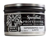 Speedball Professional Relief Ink, Supergraphic Black, 8 Ounce Can Speedball