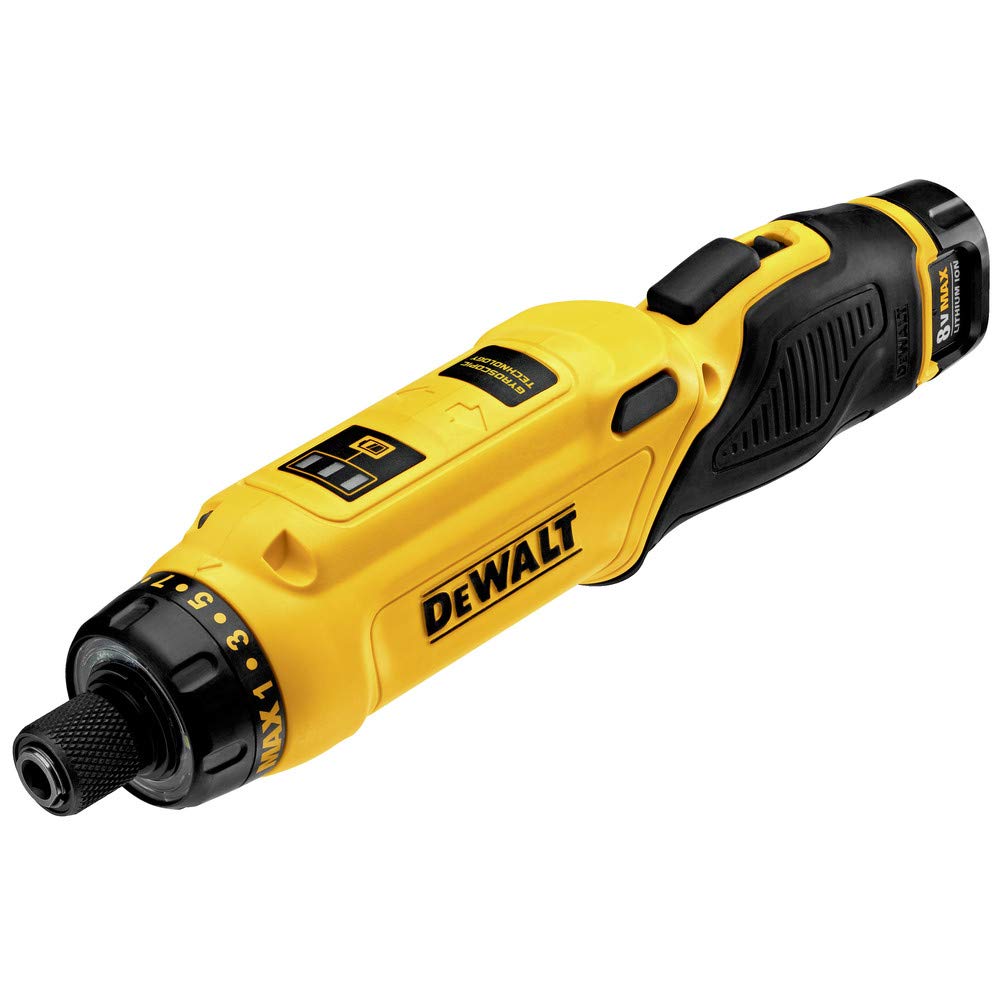 DEWALT 8V MAX Cordless Screwdriver Kit, Gyroscopic, 2 Batteries, Electric (DCF680N2) DEWALT