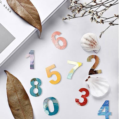 5ARTH 6 inch Wooden Number 4 - Blank Unfinished Wood Numbers for Walls Decor, Birthday Party, Wedding Decoration, Wood Sign Board, DIY Craft Home