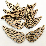 UUYYEO 80 Pcs Angel Wings Wood Slices Wooden Cutouts Unfinished Wood DIY Craft Accessories UUYYEO
