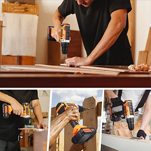 COMOWARE 20V Cordless Drill Set Combo Kit,120 Pcs Tool Kit for Home, Household Tool Sets for Men, Basic Tool Kit with Power Drill, Tool Set with COMOWARE