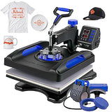 VEVOR Heat Press, 15x15inches Heat Press Machine 5 in 1, Swing Away Digital Control Multifunctional Heat Press, Anti-Scald Fast-Heating, Sublimation VEVOR