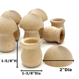 Factory Direct Craft Unfinished Wood Fairy Mushroom Houses Kit - Made in The USA Blank Wooden Bean Pot Candle Holders and Split Balls DIY Wood Factory Direct Craft