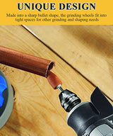 Sanding Bits for Dremel Rotary Tool, Grinding Stone Sanding Drill Bits with 1/8" Shank, Aluminium Oxide Tough Enough to Metal Rust FOTYBEI