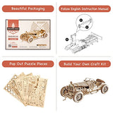ROKR Model Car Kits Wooden 3D Puzzles Model Building Kits for Adults to Build-Educational Brain Teaser Assembly Model, Desk Decor/DIY Hobbies/Gifts ROKR