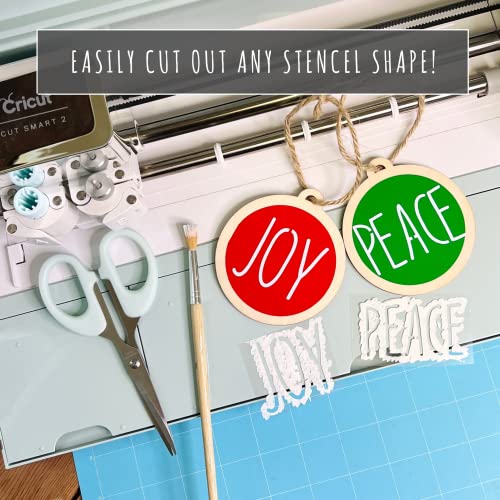 Easy Cut Stencil Sheet Set of 24-12”x12” Acetate Mylar for Cricut Vinyl Cutting – Craft Material ZICOTO