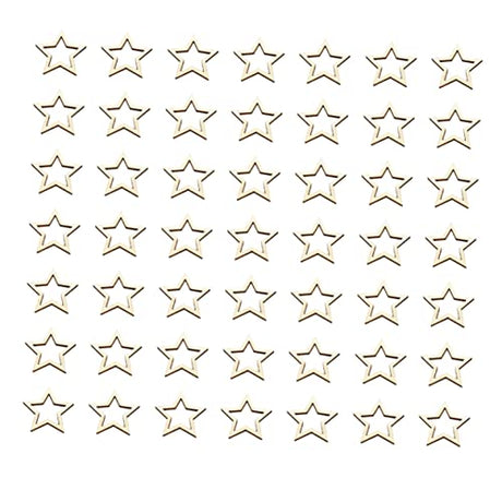 jojofuny 100 pcs Wooden Star Shape Cutouts Unfinished Wood Cutout Unfinished Wooden Slices Blank Christmas Wooden Chips for Wooden Craft DIY jojofuny