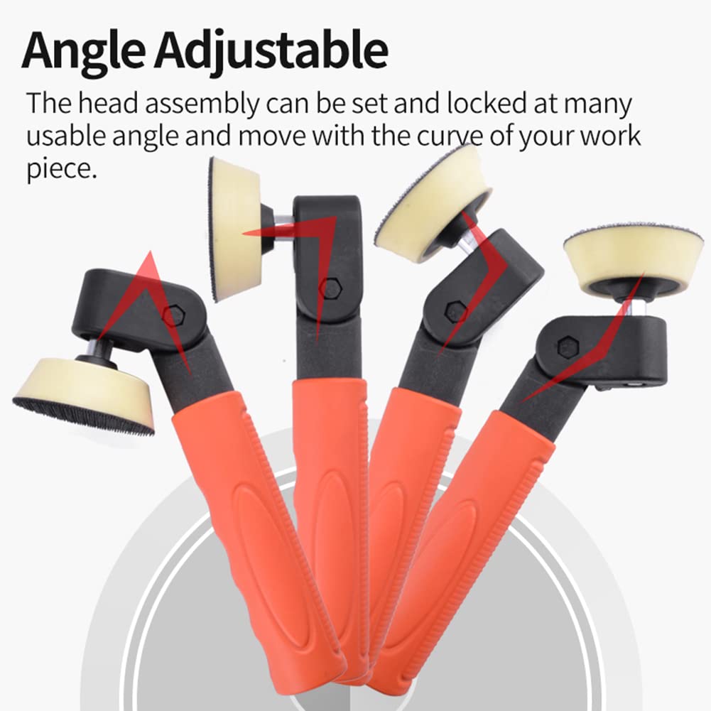 Woodworking Passive Rotary Sander - Sanding Tools Hand Held Bowl Sander with Rotatable Spindle Head 2 Inch 3 Inch Pads NAGU