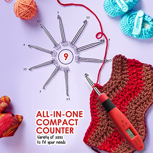 Hearth & Harbor Crochet Kit for Beginners Adults - Beginner Crochet Kit for Kids with Counting Crochet Hook Set Digital, Crochet Starter Kit for - WoodArtSupply