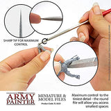 The Army Painter Miniature and Model Files - 3-Piece Diamond Small Metal File Set of Round File, Flat File and Triangular Metal File - Needle File The Army Painter