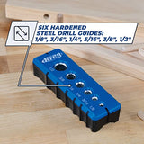 Kreg KDG-6000 Drilling Guide - Portable Drill Guide - 6 Hardened Drill Guides - Craftsman Tools - Carpentry Tools & Accessories KREG