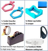 Sublimation Tumblers Pinch Kits,Pinch Perfect Tumbler Clamp for 20 Oz Sublimation Blanks Tumblers Pinch Perfect Clamp Grip Tool, Heat Transfer Tape Majreey