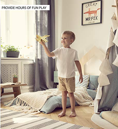 Puzzled Bundle of Aircrafts: F-15, Apache, & F-18 Wooden 3D Puzzles Construction Kits - Fun & Educational DIY Combat Toys, Assemble Model Unfinished Puzzled