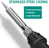 9-in-1 Soldering Kits, [Upgraded] 60W Adjustable Temperature Welding Tool with ON-Off Switch, 5pcs Soldering Iron Tips, Solder Wire, Y Type Soldering SREMTCH