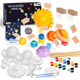 Pllieay 63PCS Solar System Foam Ball Kit Includes Color Pigments, Palette, Mixed Sized Polystyrene Spheres Balls, Toothpick Flag, Painting Brushes, Pllieay