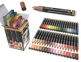 36 Acrylic Paint Pens Skin and Natural Earth Tone Marker Set For Rock Painting, Canvas, Mugs, Glass, Plastic, Wood, Metal, Fabric, Scrapbooking, Most TOOLI-ART