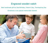 UMIPHIMAT Engraved Wooden Watches for Dad from Daughter - Customized Personalized Wood Watch for Fathers Day Birthday Gifts UMIPHIMAT