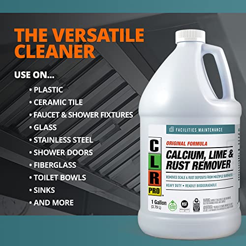 CLR PRO Calcium, Lime and Rust Remover, 1 Gallon Bottle - WoodArtSupply