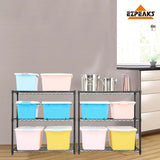 EZPEAKS 6-Shelf Shelving Unit, Changeable into 2 of 3-Shelf Units, Adjustable Heavy Duty Steel Wire Shelves, 350 lbs Loading Capacity Per Shelf EZPEAKS