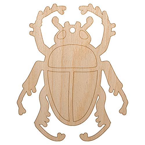 Scarab Beetle Unfinished Craft Wood Holiday Christmas Tree DIY Pre-Drilled Ornament Sniggle Sloth