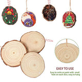 iUoczi Natural Wood Slices 24 pcs 3.5-4.0 Inches Wood Slices for Centerpieces UnfinishedWooden Circles for Crafts Wooden Ornaments for Crafts iUoczi