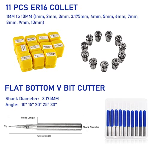 Daedalus CNC Brushless Spindle Motor Kit, 400w, ER16, 48V DC, 12000RPM Daedalus