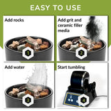 Polly Plastics Rock Tumbler Grit and Polish Refill & Ceramic Tumbling Filler Media - Silicone Carbide Polisher Grit - Rock Polish Supplies & Polly Plastics