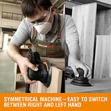MAXXT Electric 5mm Random Orbital Sander, Palm Sander with Brushless Motor, 5&6Inch Sanding Pads, Central Vacuum, Sanders for Woodworking, Primary MAXXT