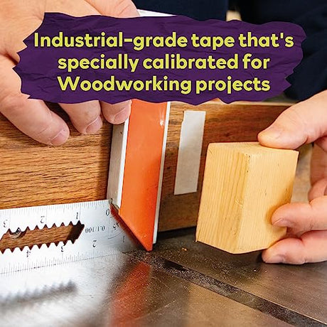 ATack Double-Sided Woodworking Tape, 1-Inch by 36-Yards (3-Pack) Double Face Turner Tape for CNC and Wood Template- Removable, Residue-Free and ATack