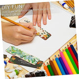 Tofficu 1 Set Wooden Bookmark Wood Crafts Tags Wooden Craft Bookmarks Unfinished Bookmark Blank Wooden Gift Tags Labels Lables Rustic Blank DIY Tofficu