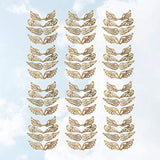 Amosfun Wood Slices Angel Wings Cutouts Craft DIY Ornaments for Birthday Christams Crafts Accessories 80pcs Amosfun